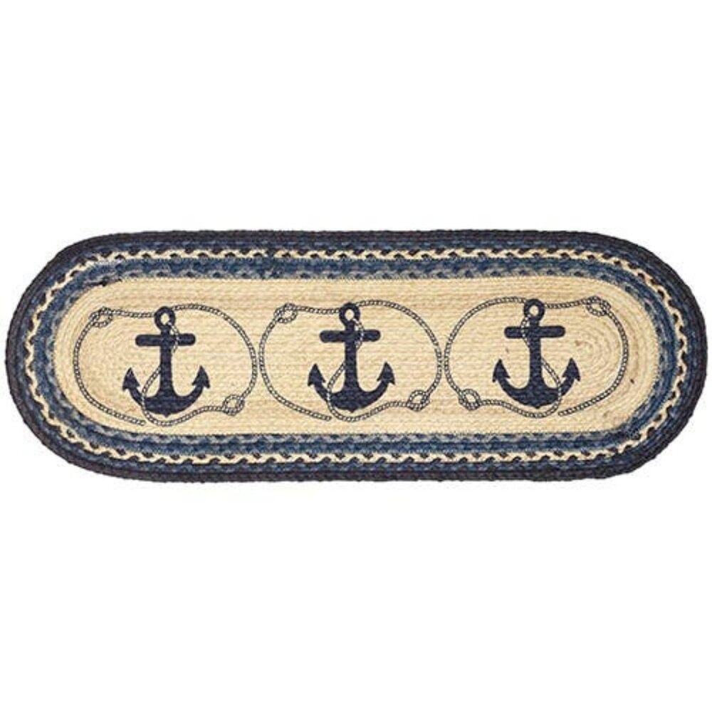 New Nautical Anchor table runner - 36 in long